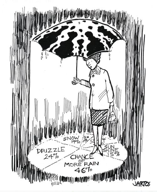 Chances of the weather.