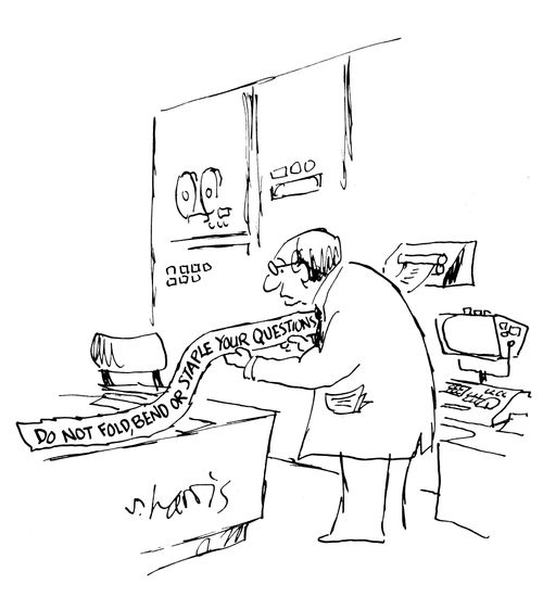 Do not fold, bend or staple your questions...
