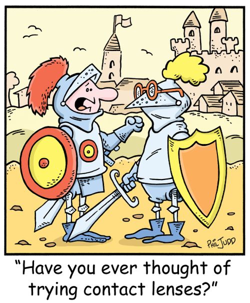 'Have you ever thought of trying contact lenses?'
