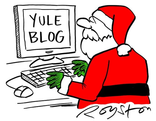 Santa Claus writes a 'Yule Blog'.