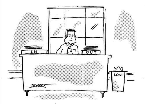 In-Tray, Out-Tray and Lost.