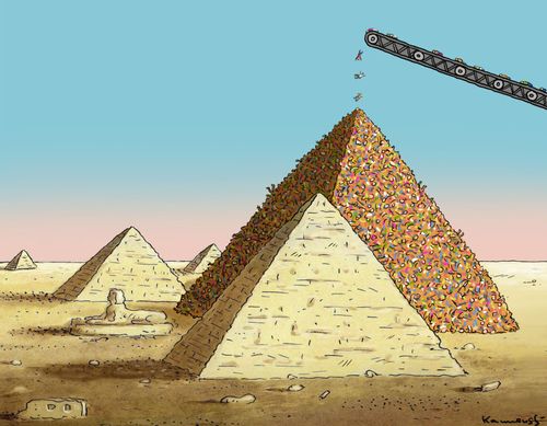 The biggest Egyptian pyramid.