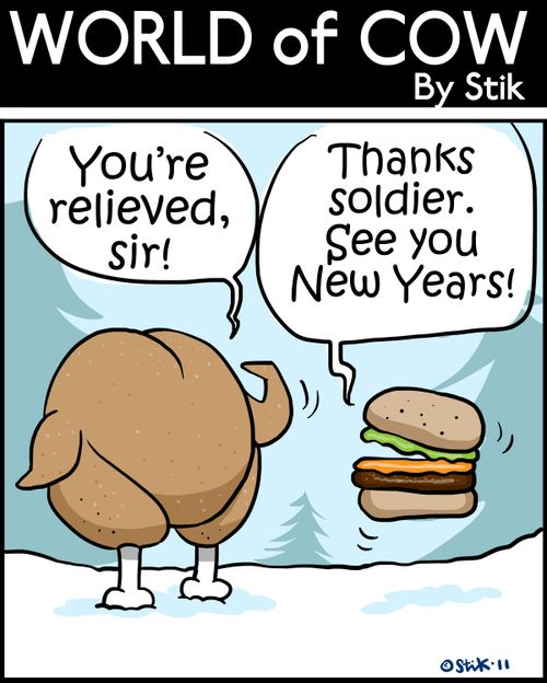 'You're relieved sir!' - 'Thank you soldier, see you New Years!'