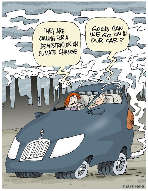 'They are calling for a demonstration on climate change.'