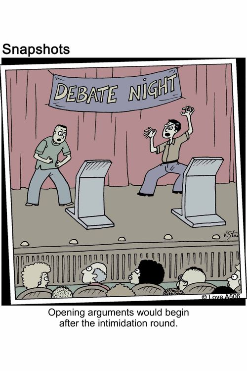 Opening arguments would begin after the intimidation round.
