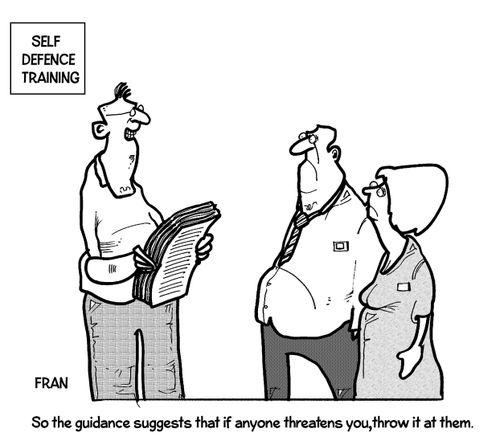 'So the guidance suggests that if anyone threatens you, throw it them.'