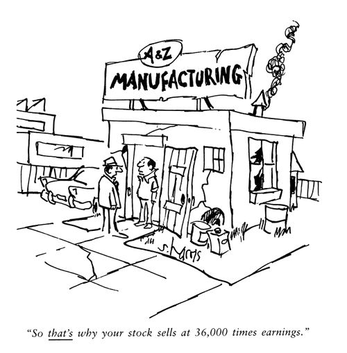 'So that's why your stock sells at 36,000 times earnings.'