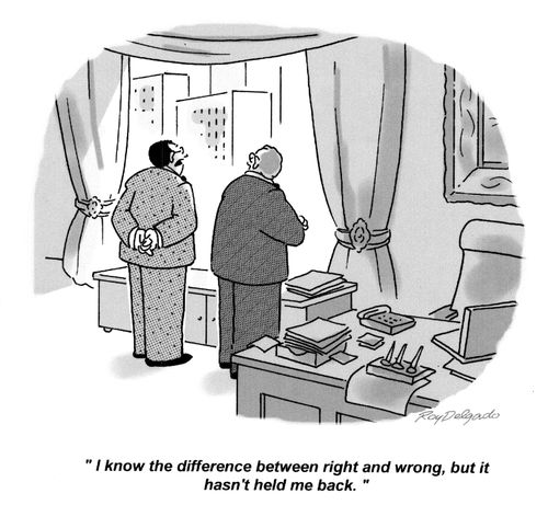 'I know the difference between right and wrong, but it hasn't held me back.'