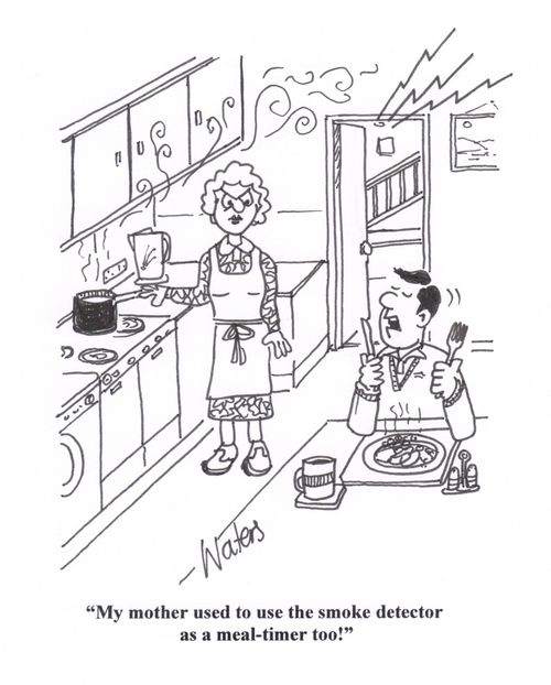 'MY mother used to use a smoke detector as a meal-timer too!'