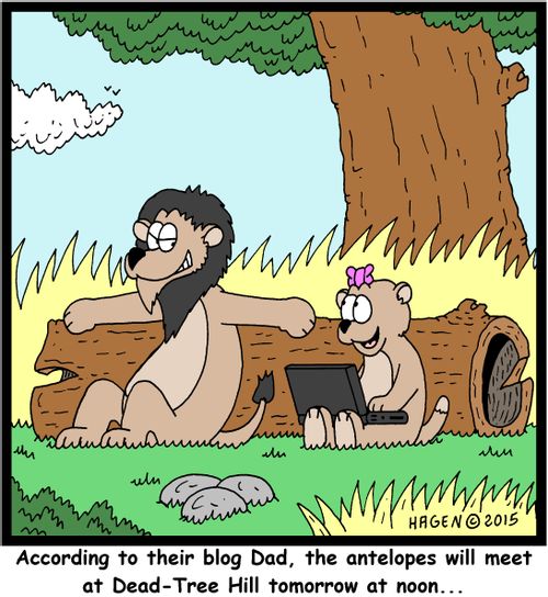 According to their blog Dad, the antelopes will meet at Dead-Tree Hill tomorrow at noon...