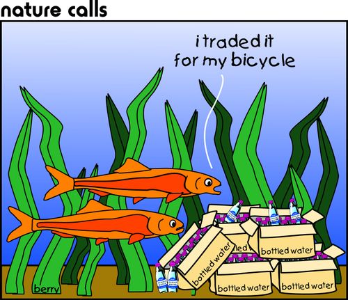 "I traded it for my bicycle."