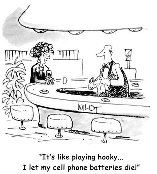 It's like playing hooky...I let my cell phone batteries die!
