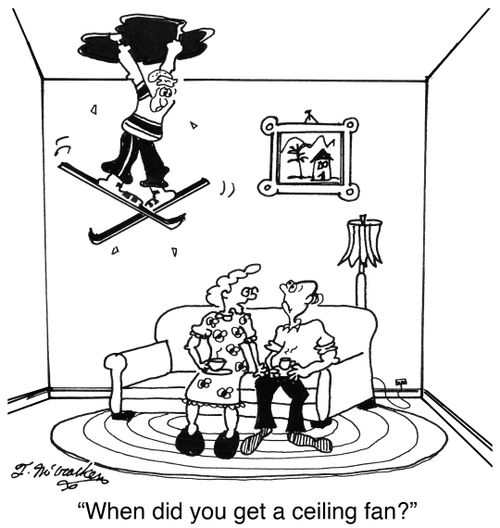 'When did you get a ceiling fan?'