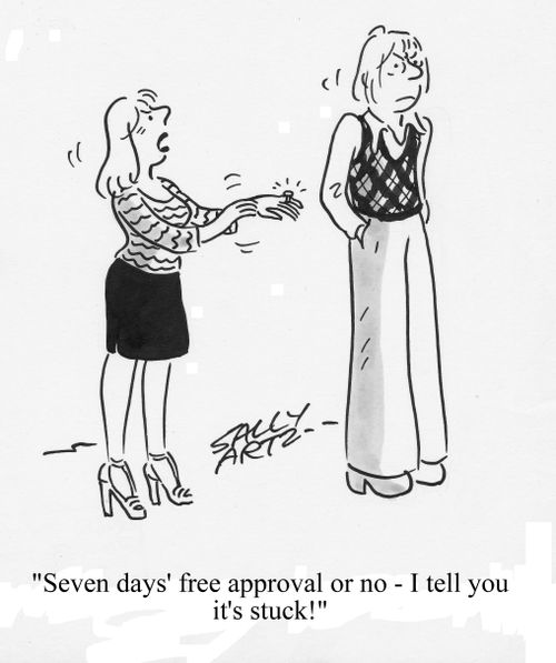 'Seven days' free approval or no - I tell you it's stuck!'