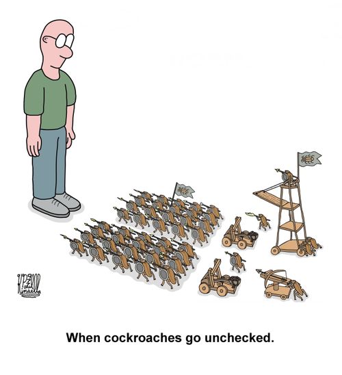 When cockroaches go unchecked.