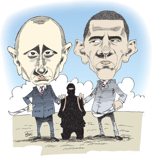 Putin and Obama working together.