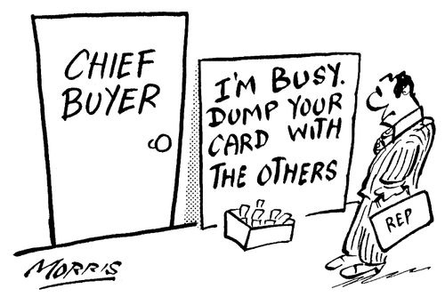 "I'm busy...dump your card with the others."
