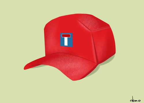The Donald Trump hat with a T that dead ends.