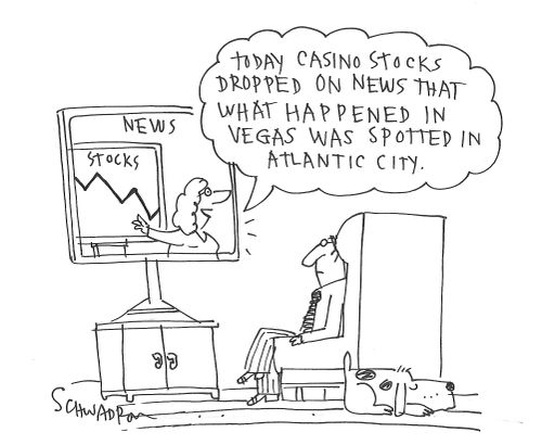 "Today casino stocks dropped on news that what happened in Vegas was spotted in Atlantic city."
