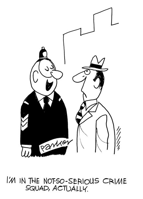 'I'm in the not-so-serious crime squad, actually'