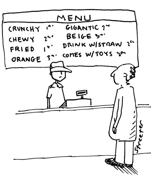 Fast Food Menu Selections