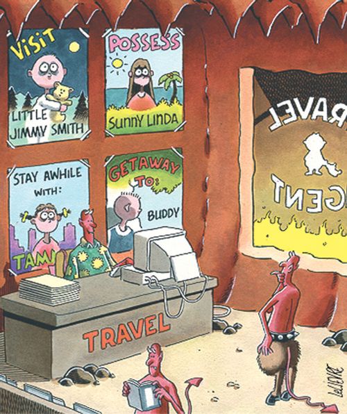 Travel agent in hell.