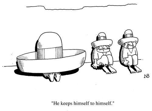 "He keeps himself to himself."