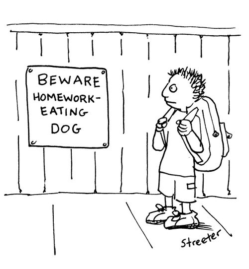 Beware homework eating dog