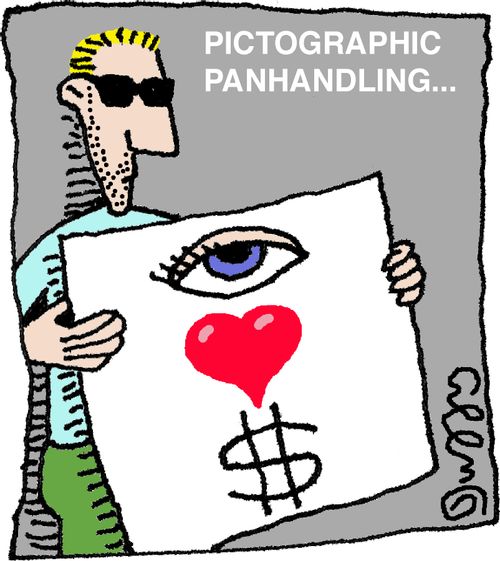 Pictographic Panhandling.