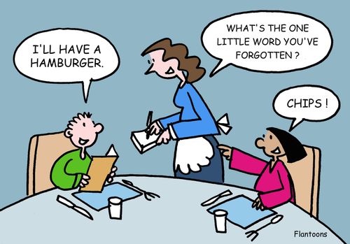'What's the one little word you've forgotten?'