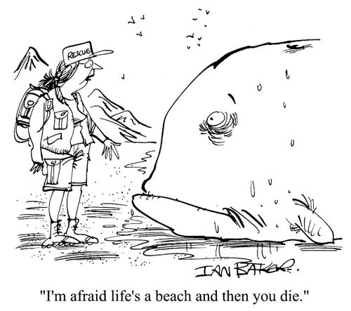I'm afraid life's a beach and then you die.