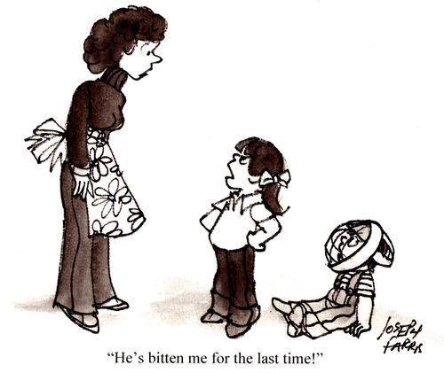 'He's bitten me for the last time!'