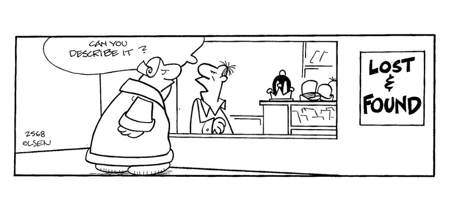 'Can you describe it?' Asks as Lost and Found service attendent to the Queen, looking for her crown.