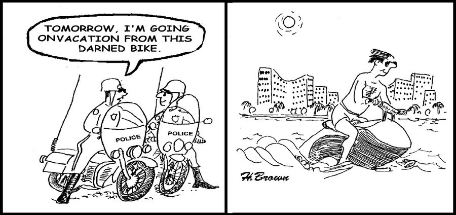 'Tomorrow, I'm going on vacation from this darned bike.'