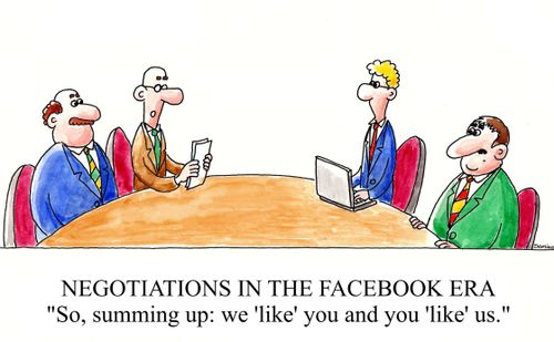 'So, summing up: we 'like' you and you 'like' us.'