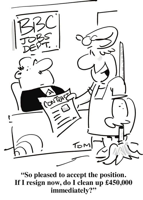 BBC new job crisis: ?450,000 pay-off.
