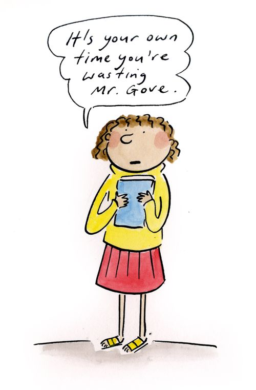 Michael Gove at the Head Teachers' Conference: 'It's your own time you're wasting Mr. Gove.'