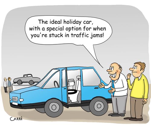 "The ideal holiday car, with a special option for when you're stuck in traffic jams!"