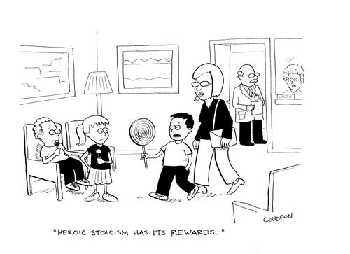 'Heroic stoicism has its rewards.'
