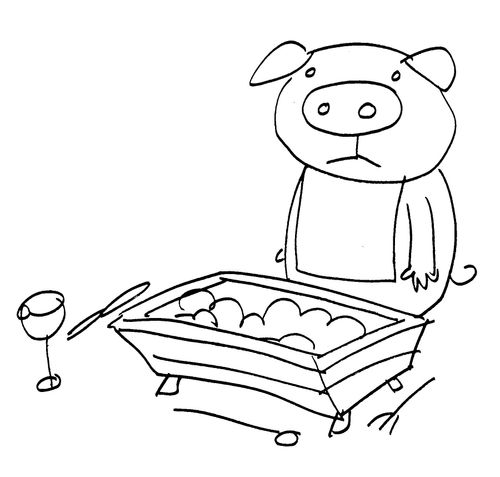 A Pig and his Trough.