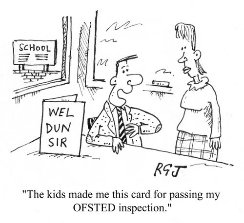 'The kids made me this card for passing my OFSTED inspection.'