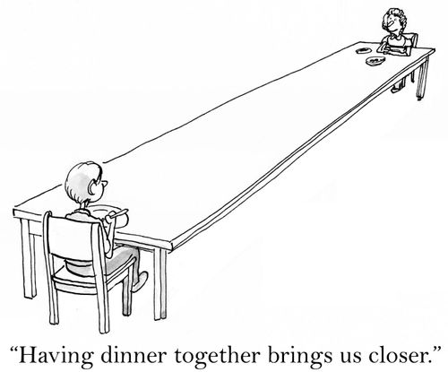 'Having dinner together brings us closer.'