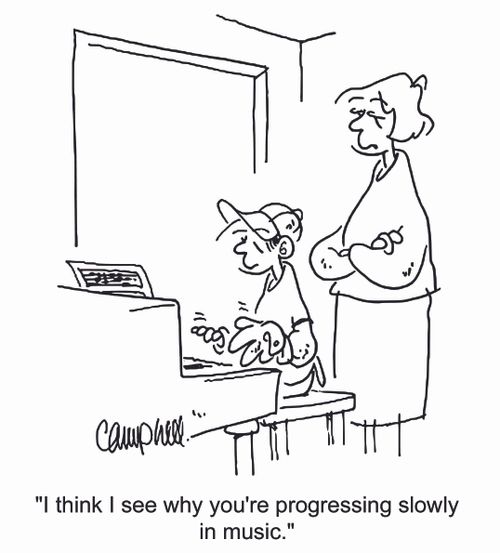 'I think I see why you're progressing slowly in music.'