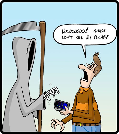 'Noooooooo! Please don't kill my phone!'