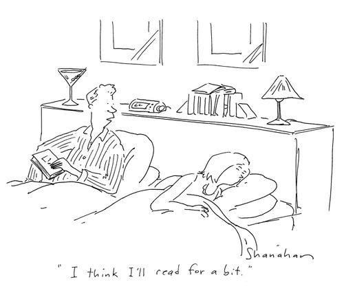 'I think I'll read for a bit.'