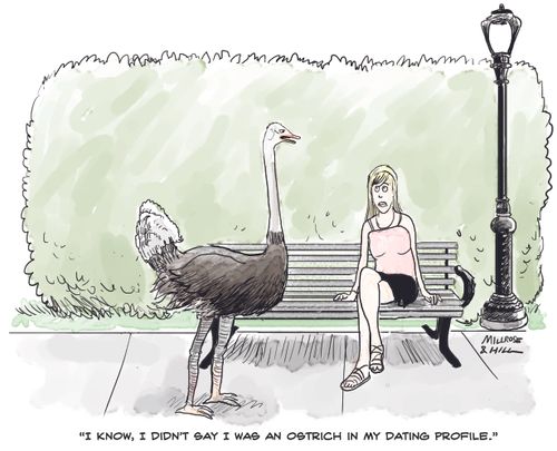 Online dating: Ostrich