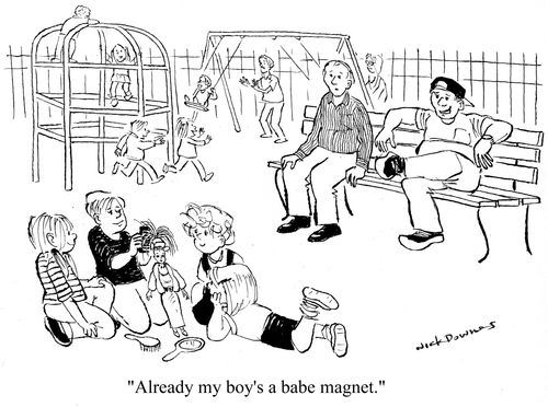 'Already my boy's a babe magnet.'