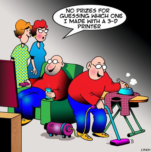 "No prizes for guessing which one I made with a 3-D printer."