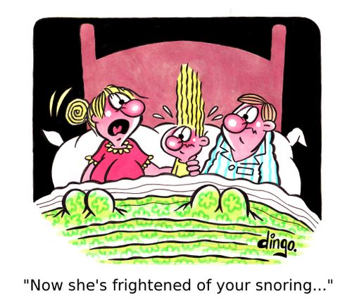 'Now she's frightened of your snoring...'