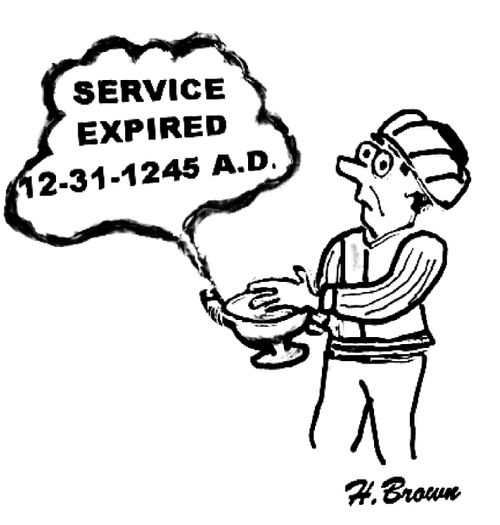 Genie: 'Service Expired 12-31-1245 A.D.'